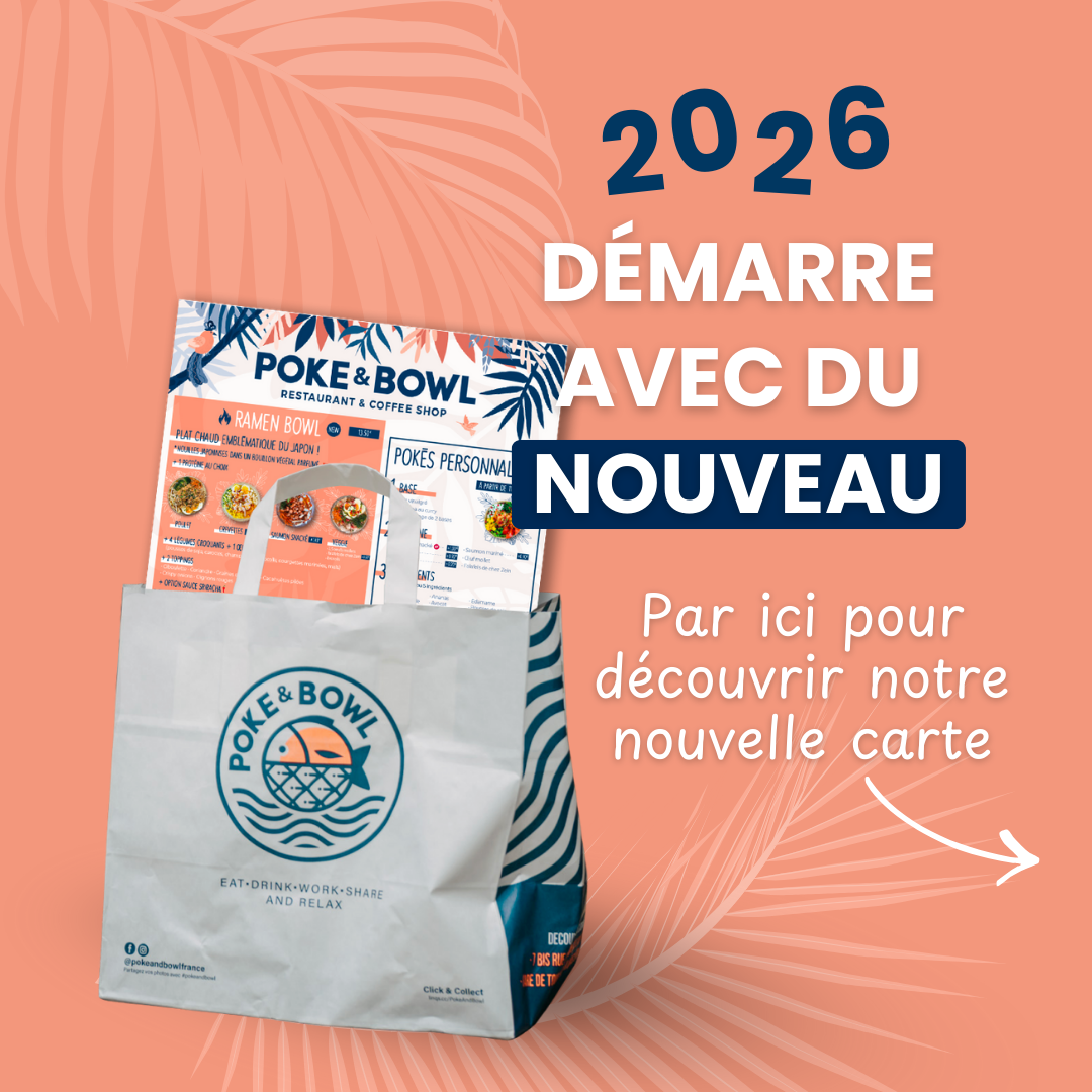 Poke & Bowl Facebook ad: NOUVELLE CARTE DISPONIBLE!
