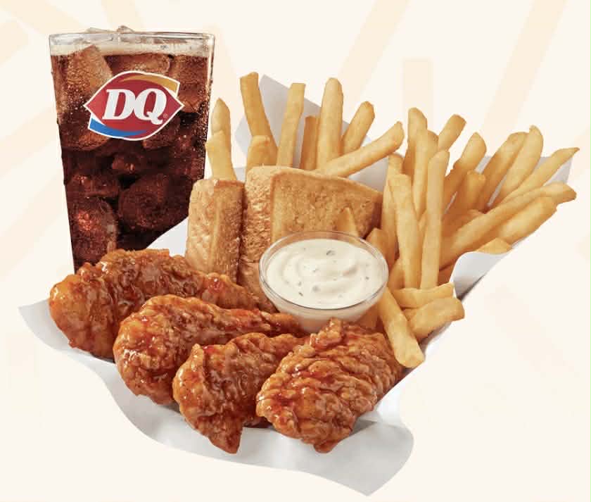 Dairy Queen Facebook ad: Dairy Queen: Burgers, Blizzard Treats & More. Happy Tastes…