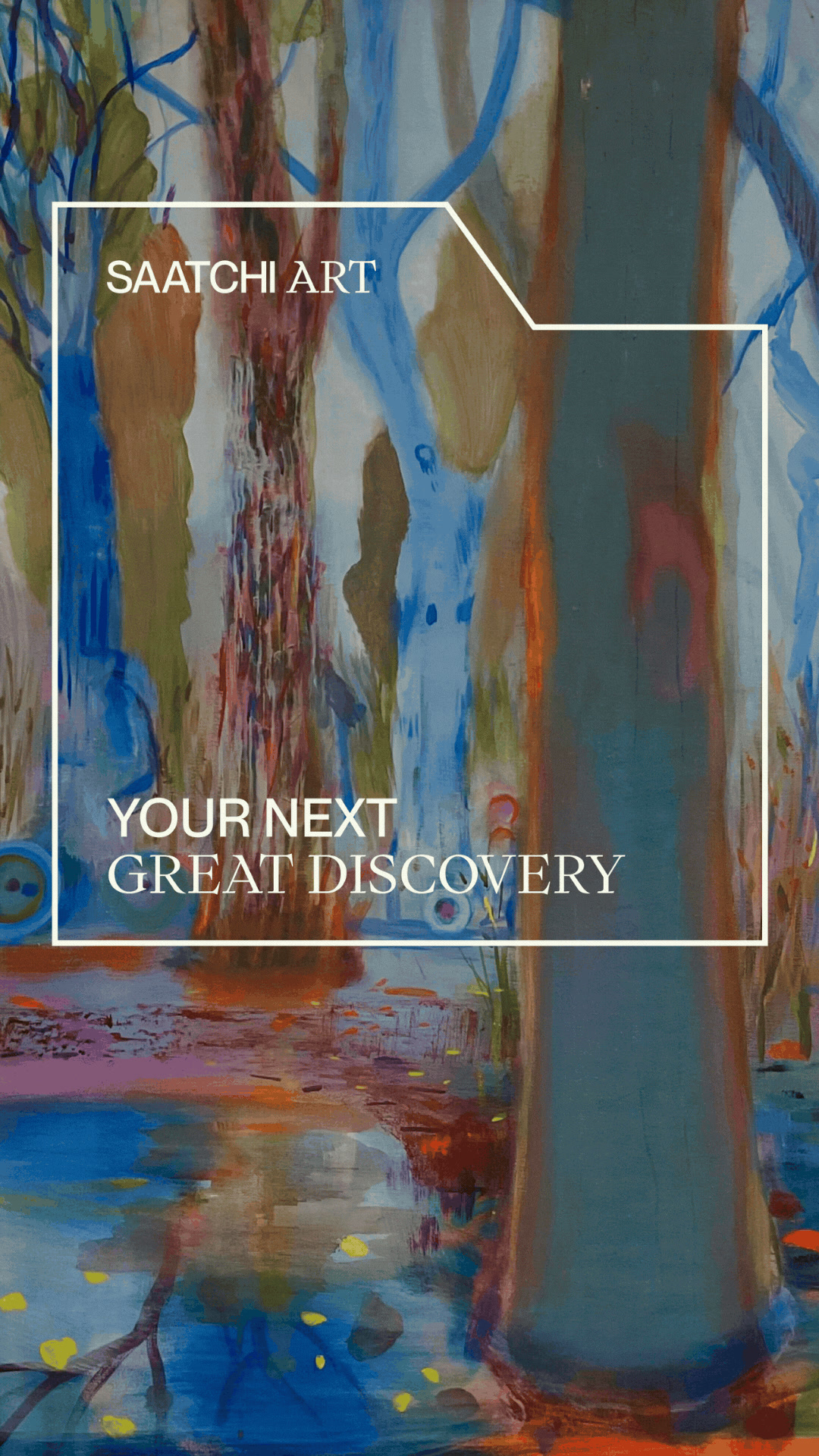 Saatchi Art Facebook ad: Art you'll be glad you found first.