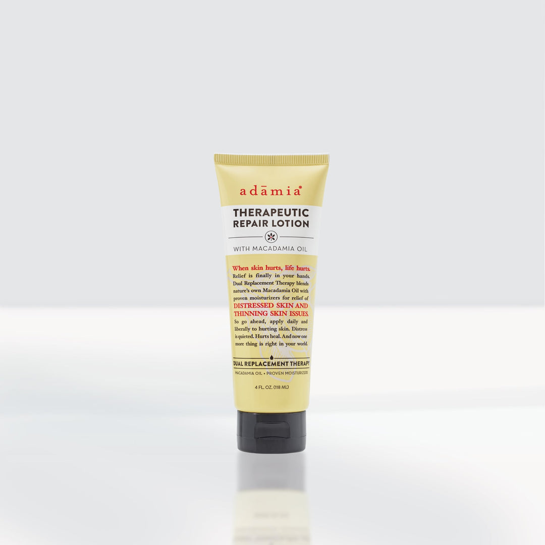 Adamia Therapeutic Repair Lotion Facebook ad: Dry, distressed skin?