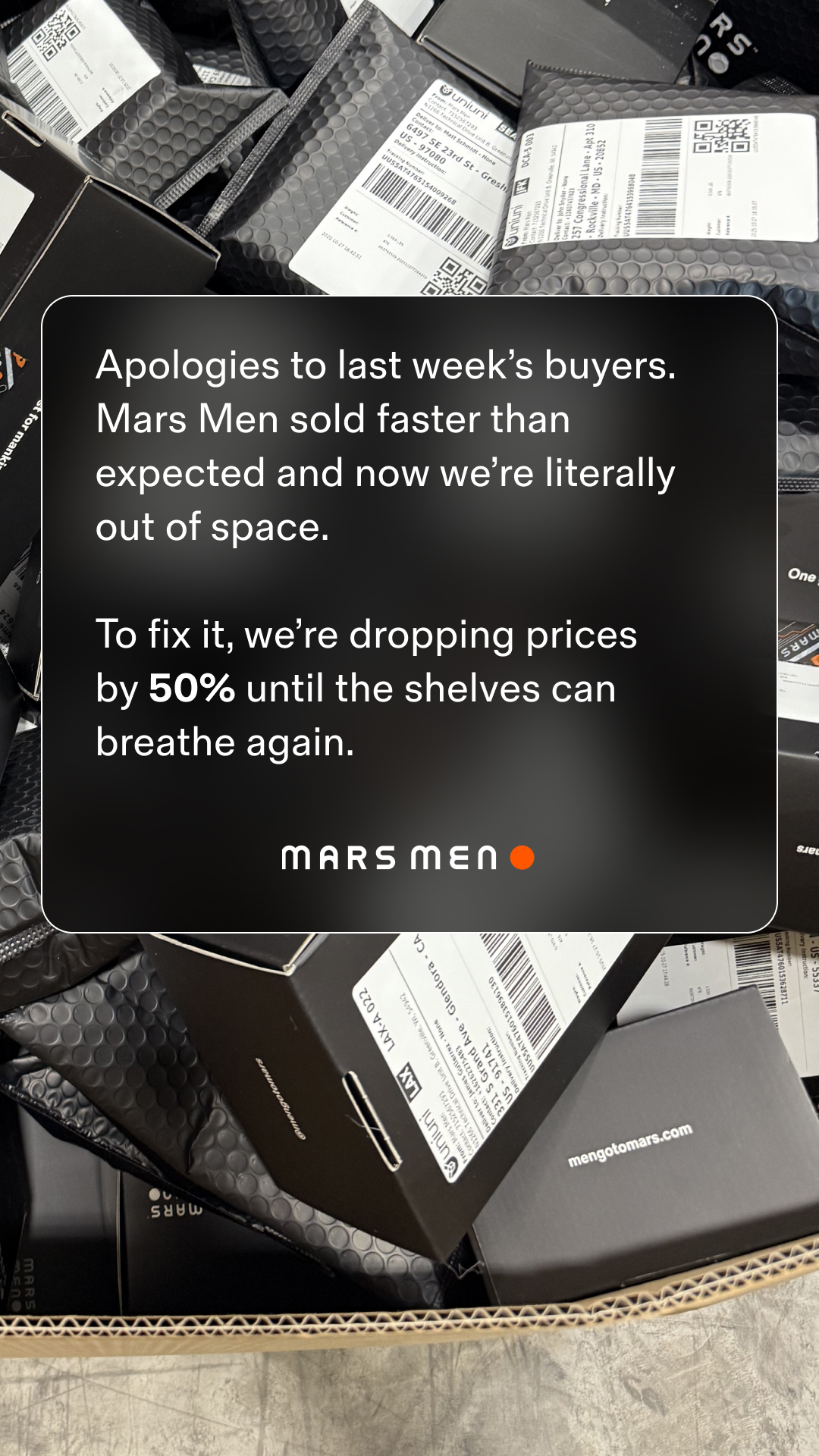 Mars Men Facebook ad