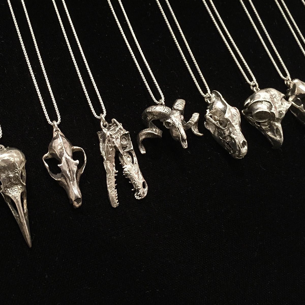 Fire & Bone Facebook ad: Tiny, Digitally-Captured, Metal Animal Skulls