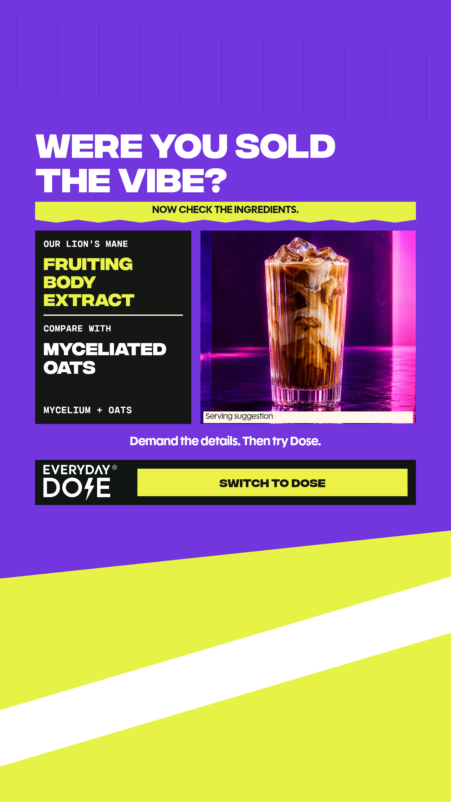 Everyday Dose Facebook ad: Pour Yourself Coffee That Does More