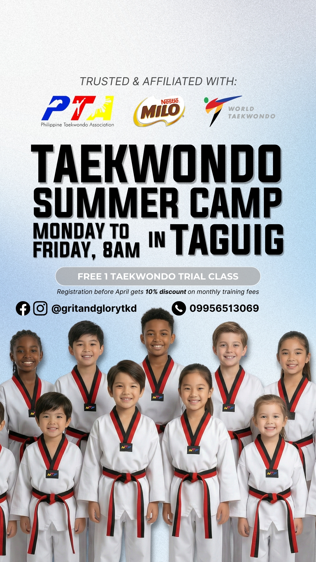 Grit & Glory Taekwondo Facebook ad: Not sure if Taekwondo is right for your…