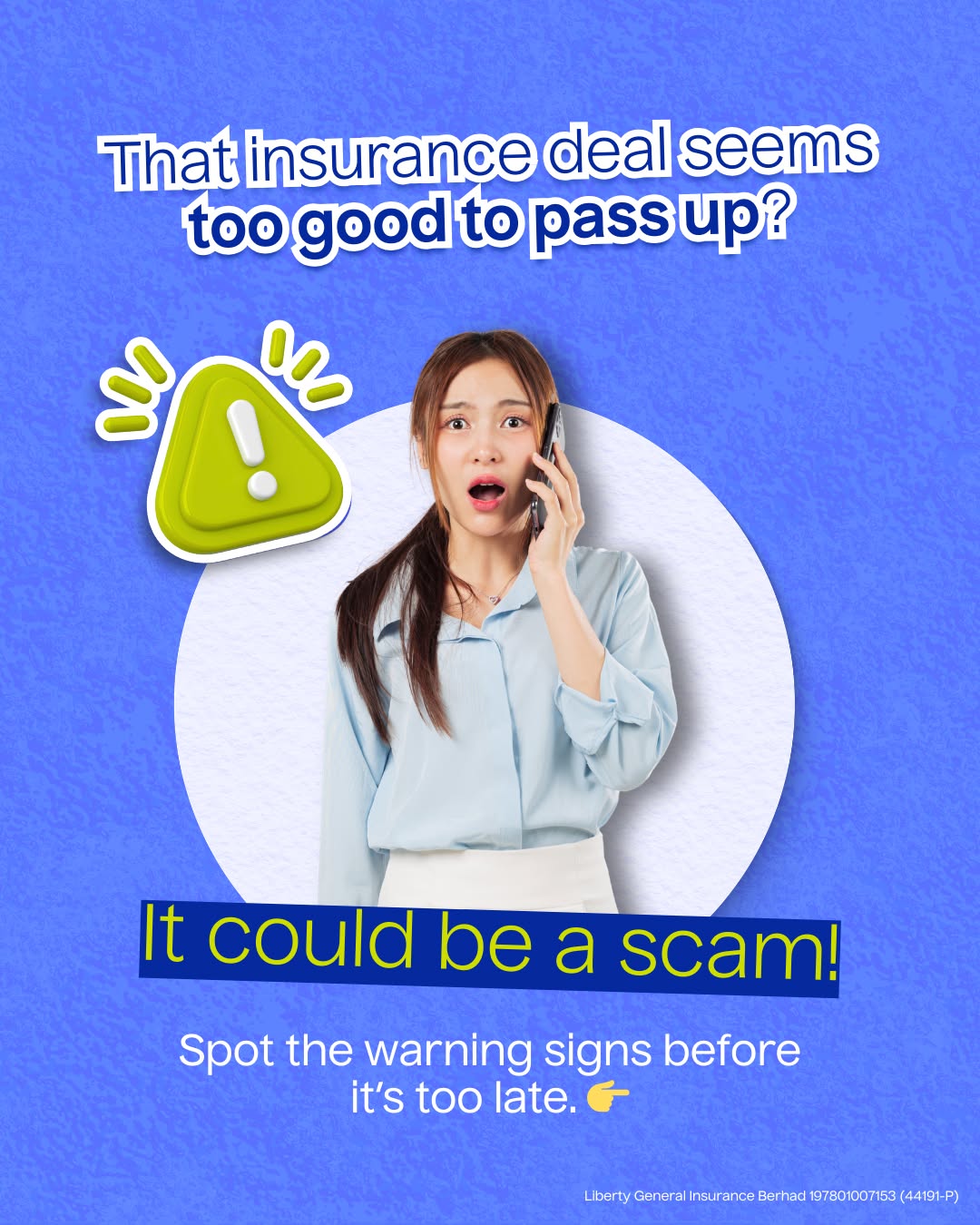 Kurnia Insurans Facebook ad: Scammers create panic.