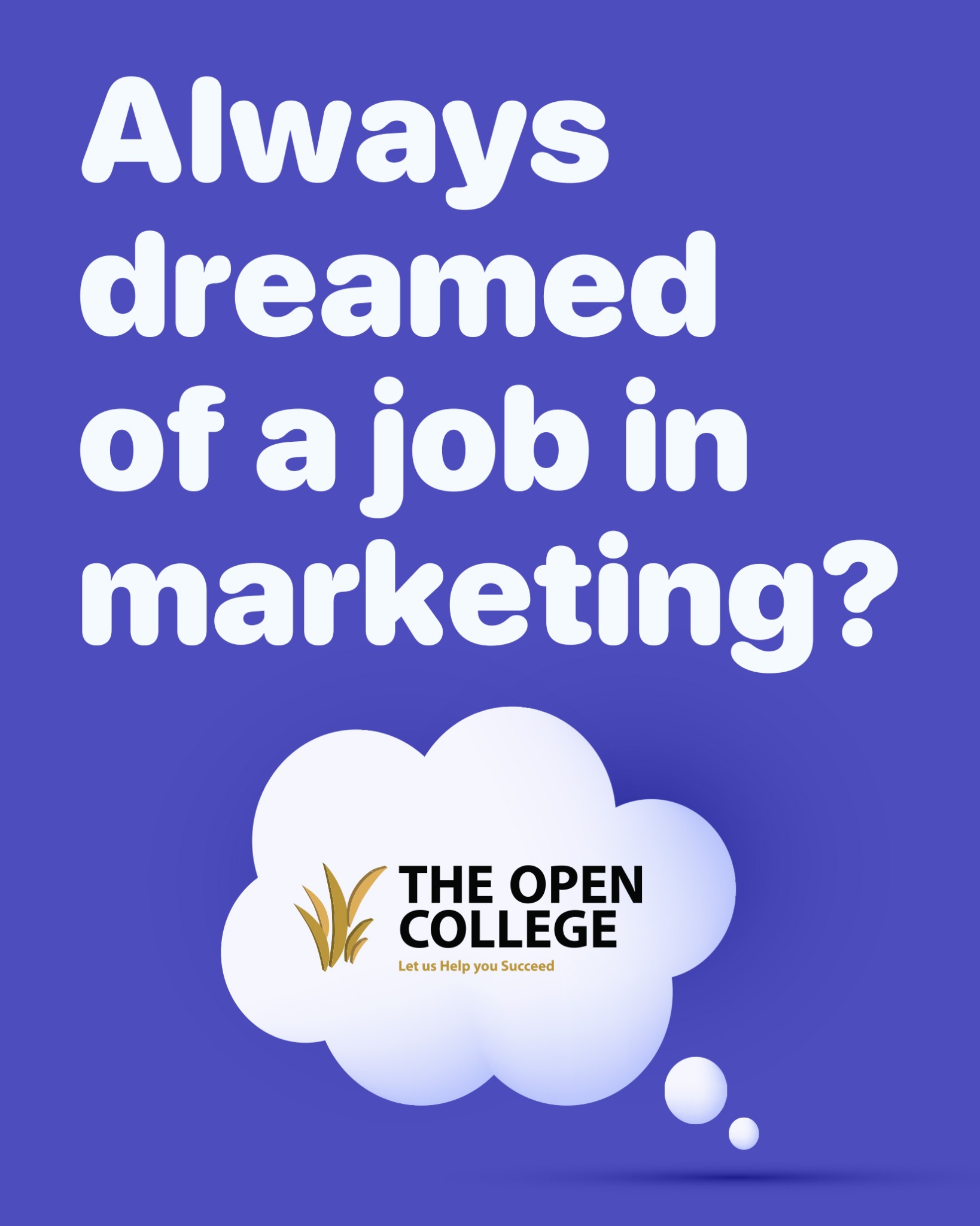 The Open College Facebook ad