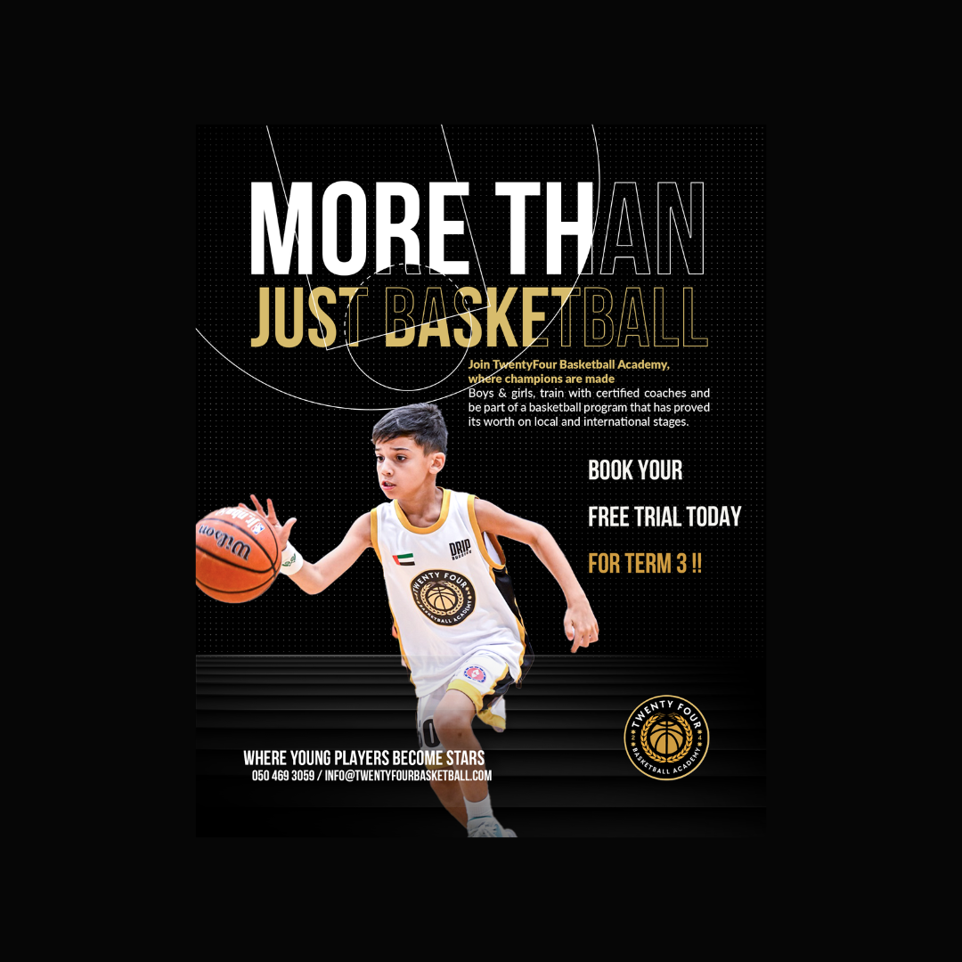 TwentyFour Basketball Academy Facebook ad from May 27, 2026