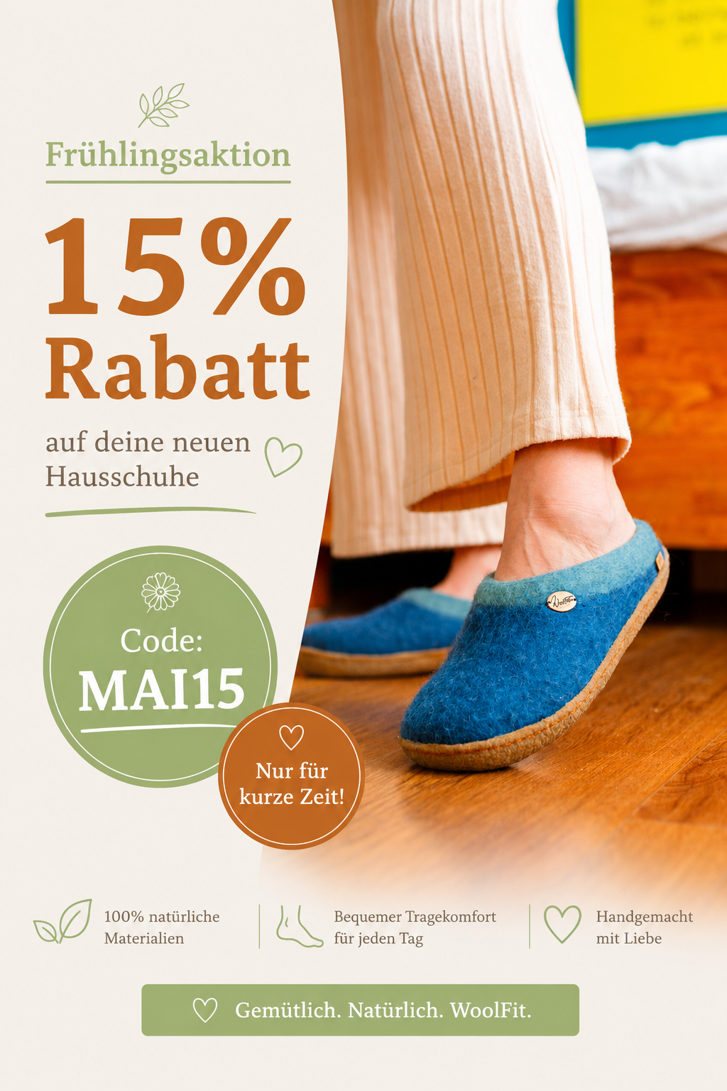 WoolFit Hausschuhe Facebook ad