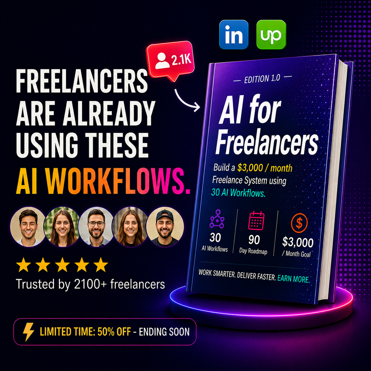Creator Lab Facebook ad: Build an AI Freelance Income