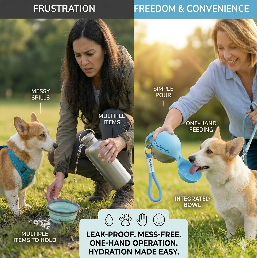 PupSphere Facebook ad: Hydrate Your Dog Anywhere, Instantly