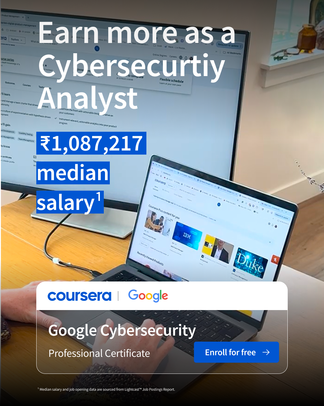 Coursera Facebook ad