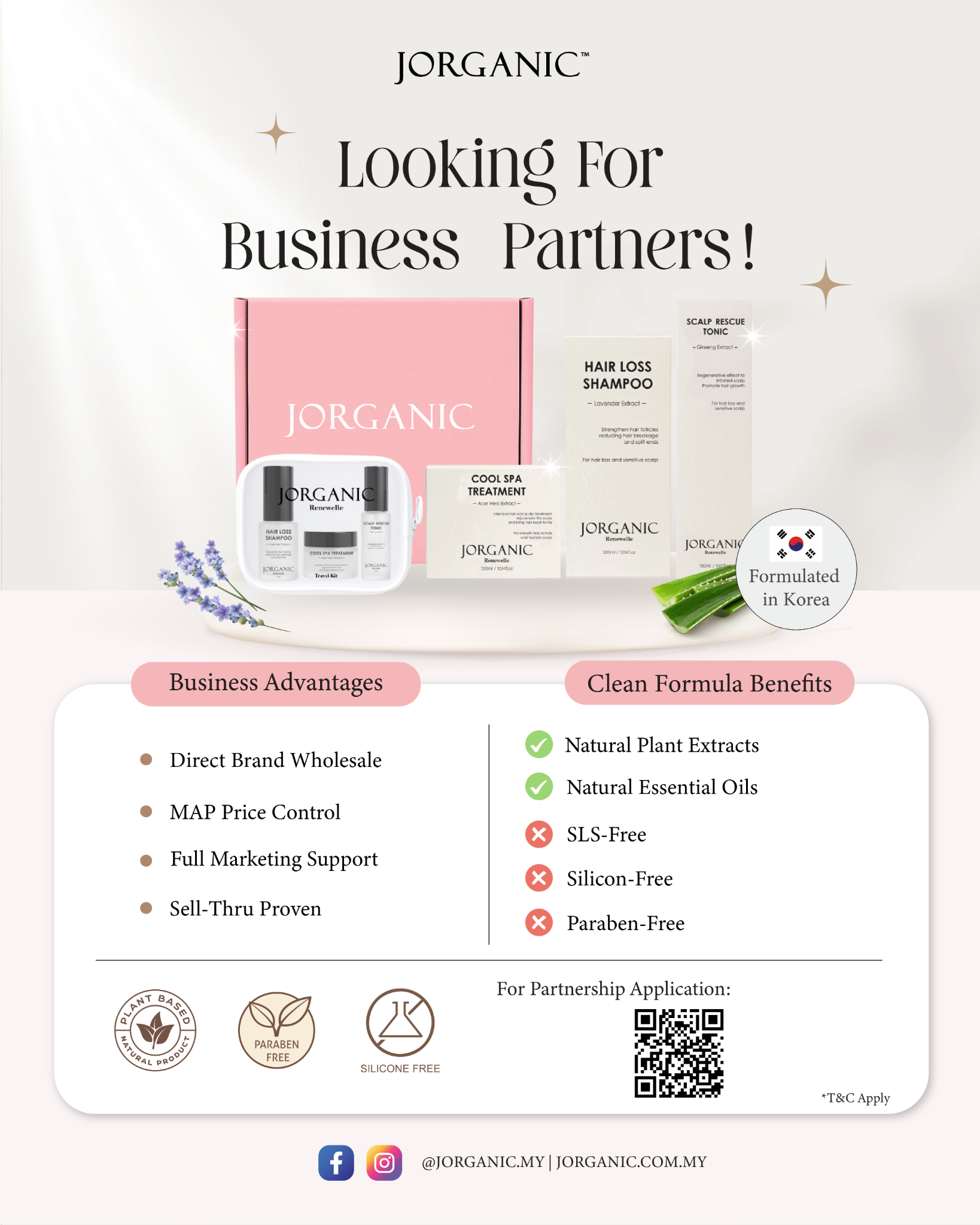 Jorganic Facebook ad: Grow Your Business with Jorganic