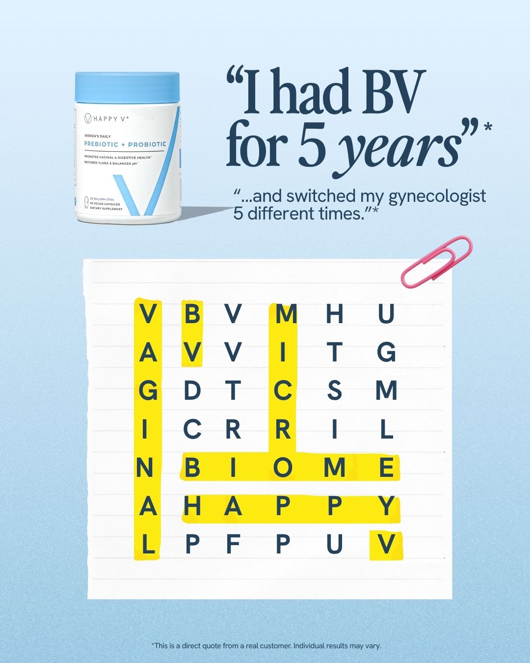 Happy V Facebook ad