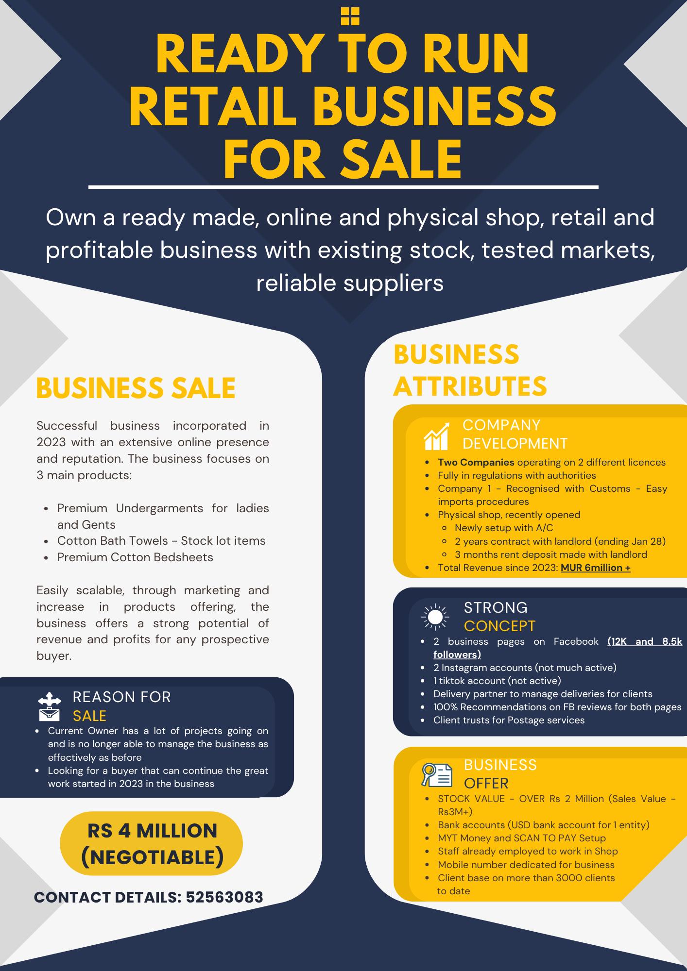 Meezaan Business Consulting Facebook ad: Interested in owning a Retail Business but afraid…