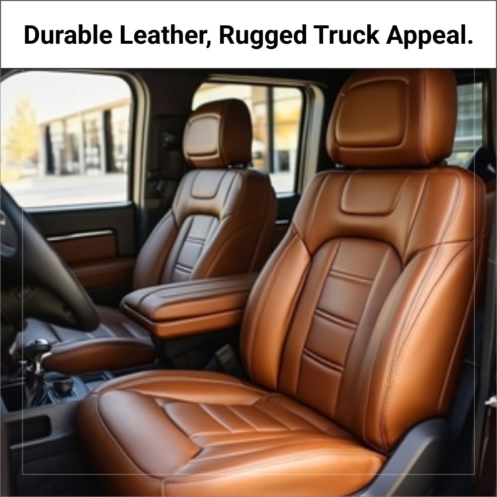 SearchableOnline Aura Facebook ad: Full Size Truck Seat Cover Options.