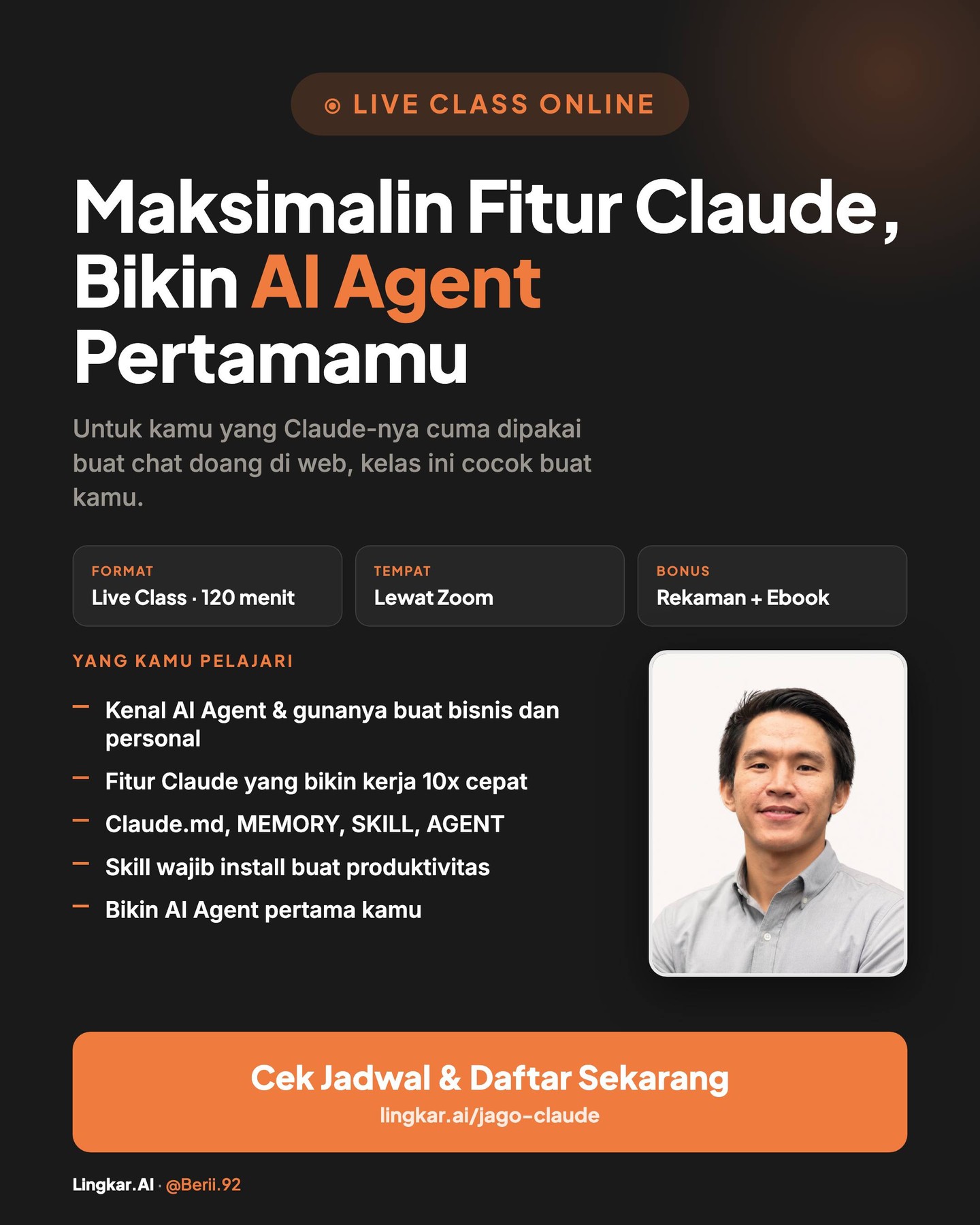 Oktoberiman Facebook ad: Maksimalkan Semua Fitur di Claude + Bikin AI Agent…