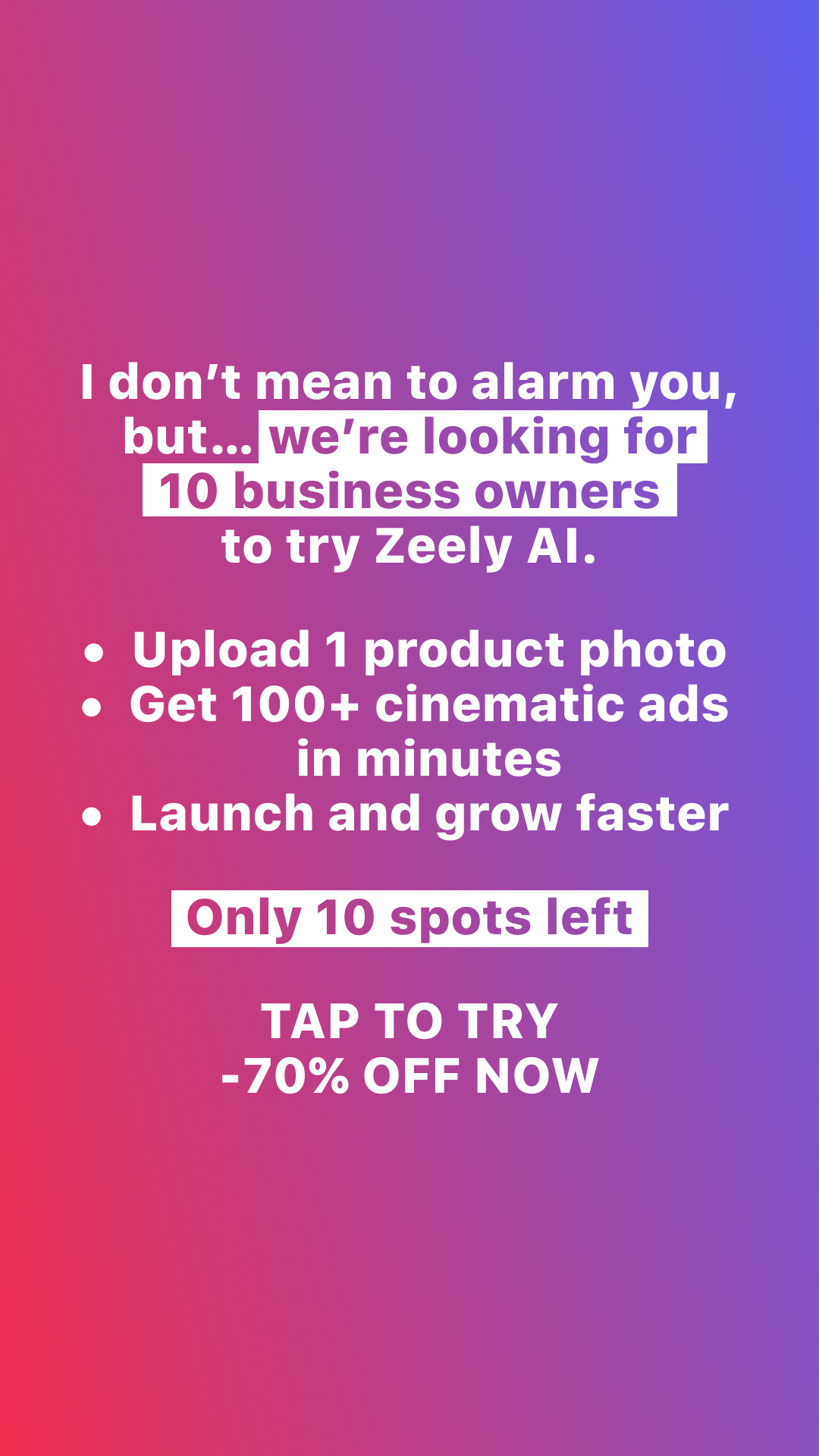 Zeely Facebook ad