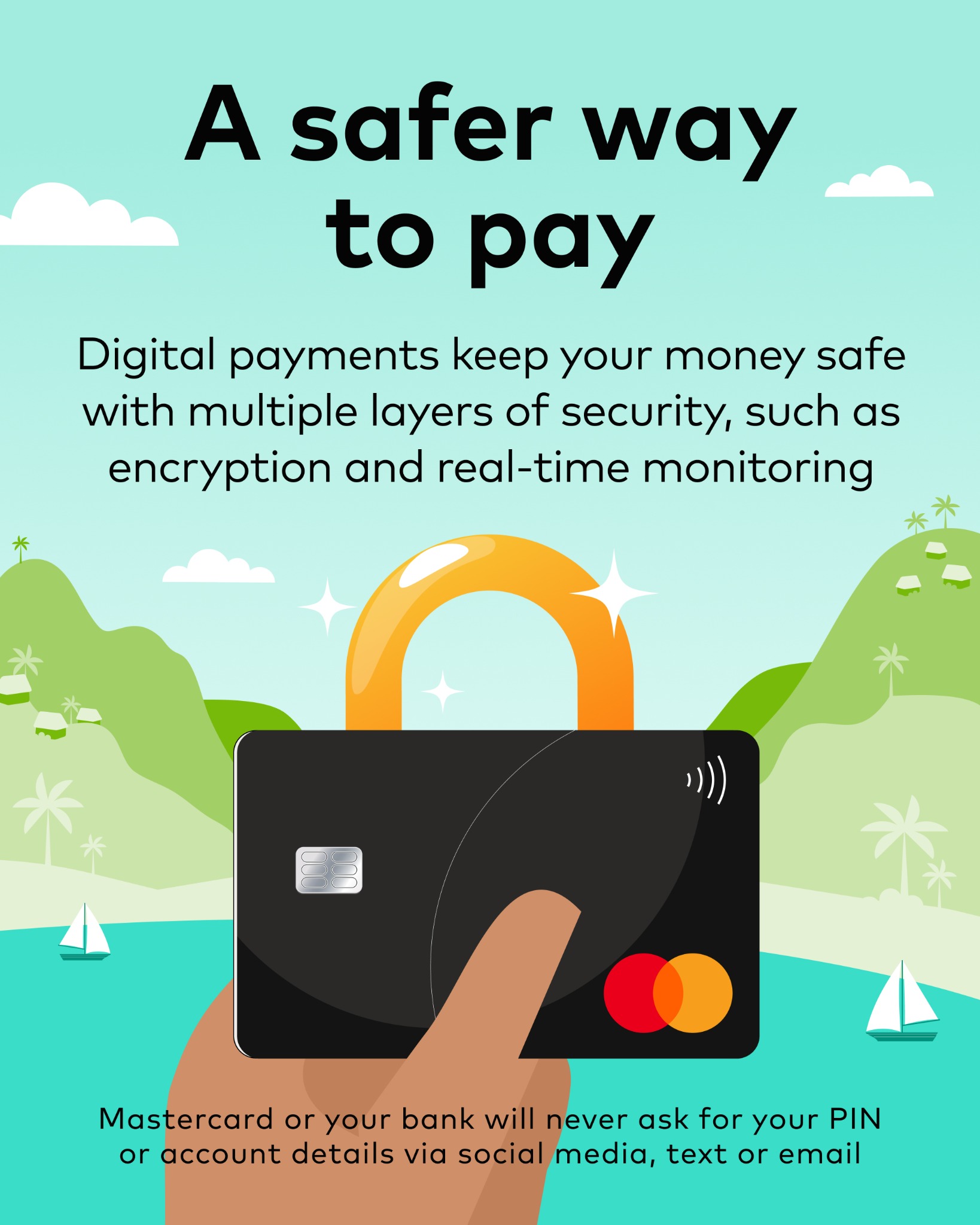 Mastercard Facebook ad: Pay with peace of mind