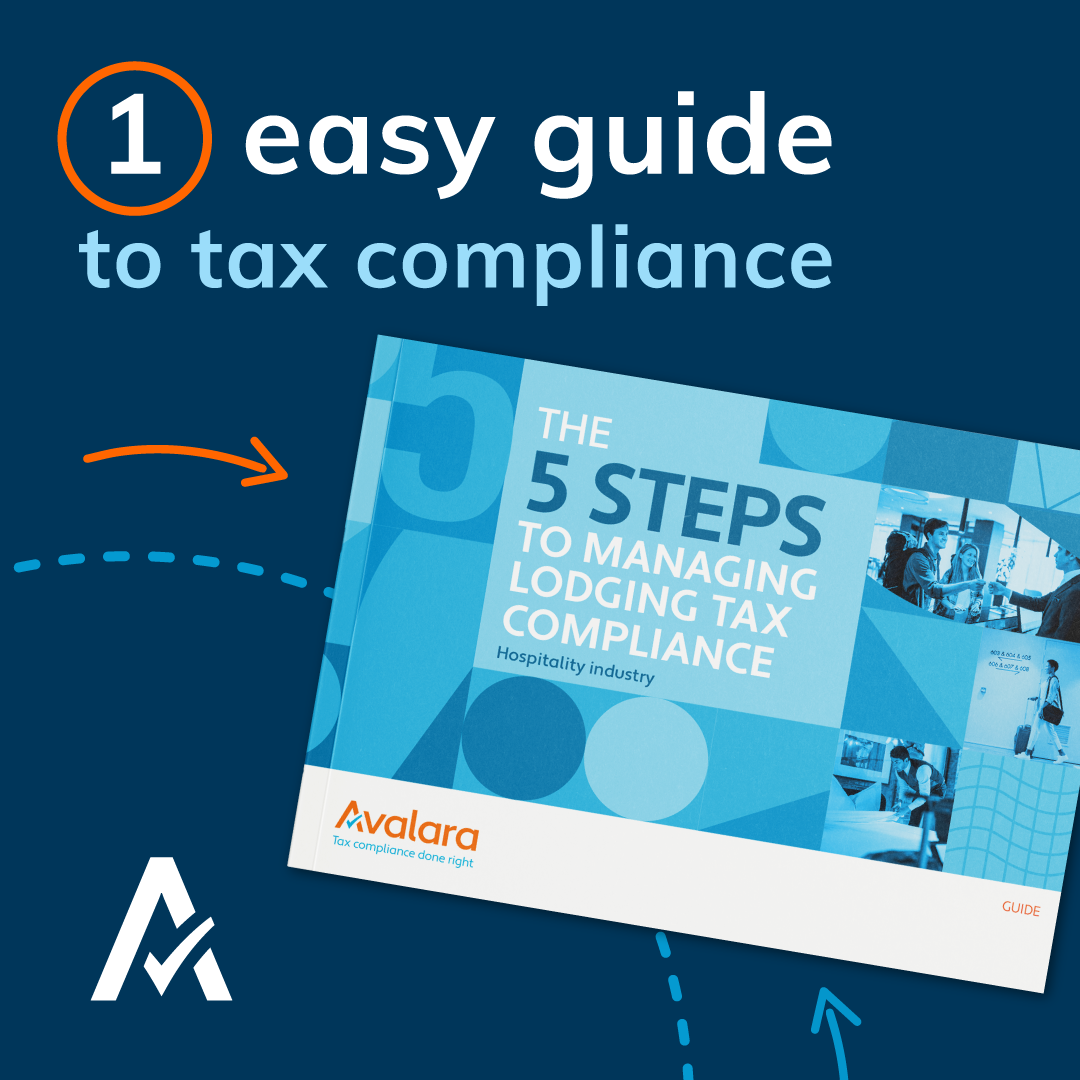 Avalara MyLodgeTax Facebook ad: Get our lodging tax guide