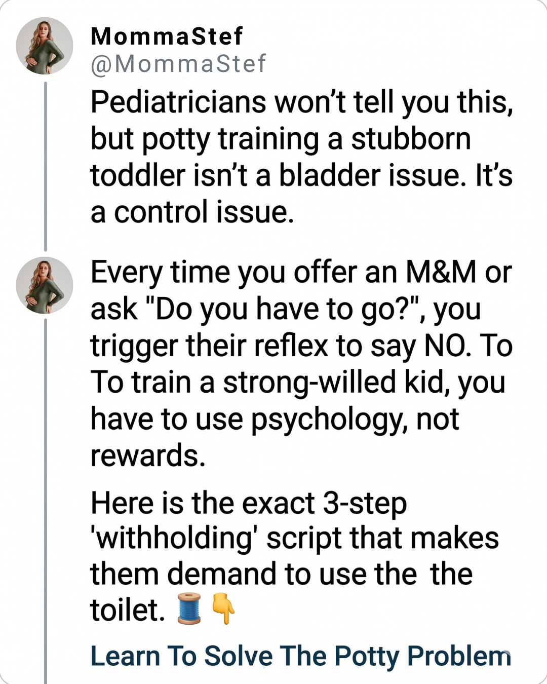 Parenting with Rachel Facebook ad: A Clear Plan for Potty Training