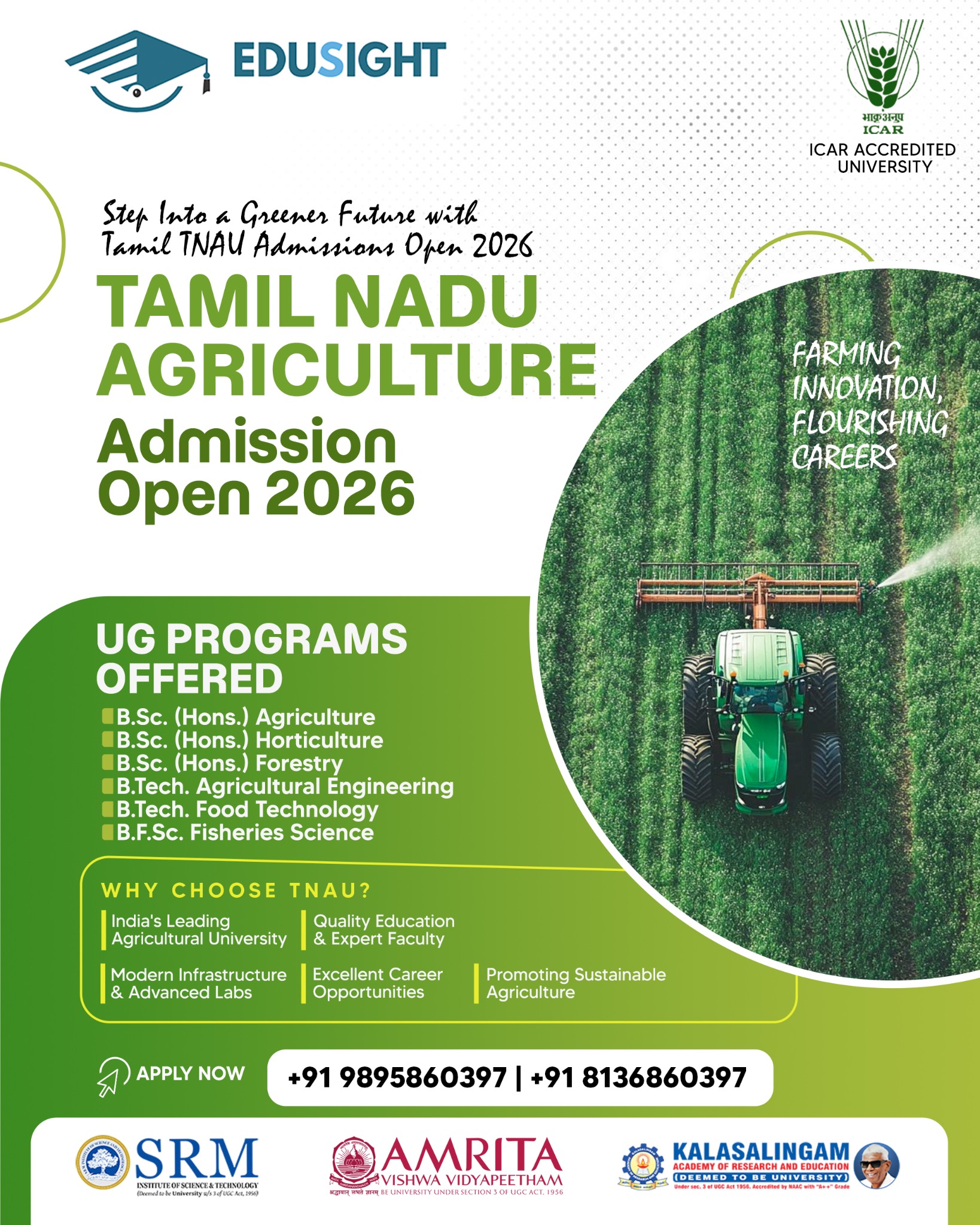 Edusight Edu Solutions Facebook ad: Admissions Open 2026