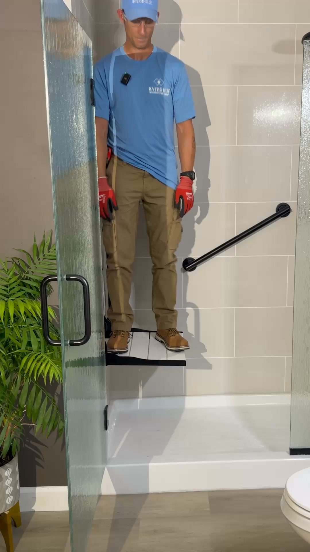 Baths R Us Facebook ad: Upgrade Your Shower Today