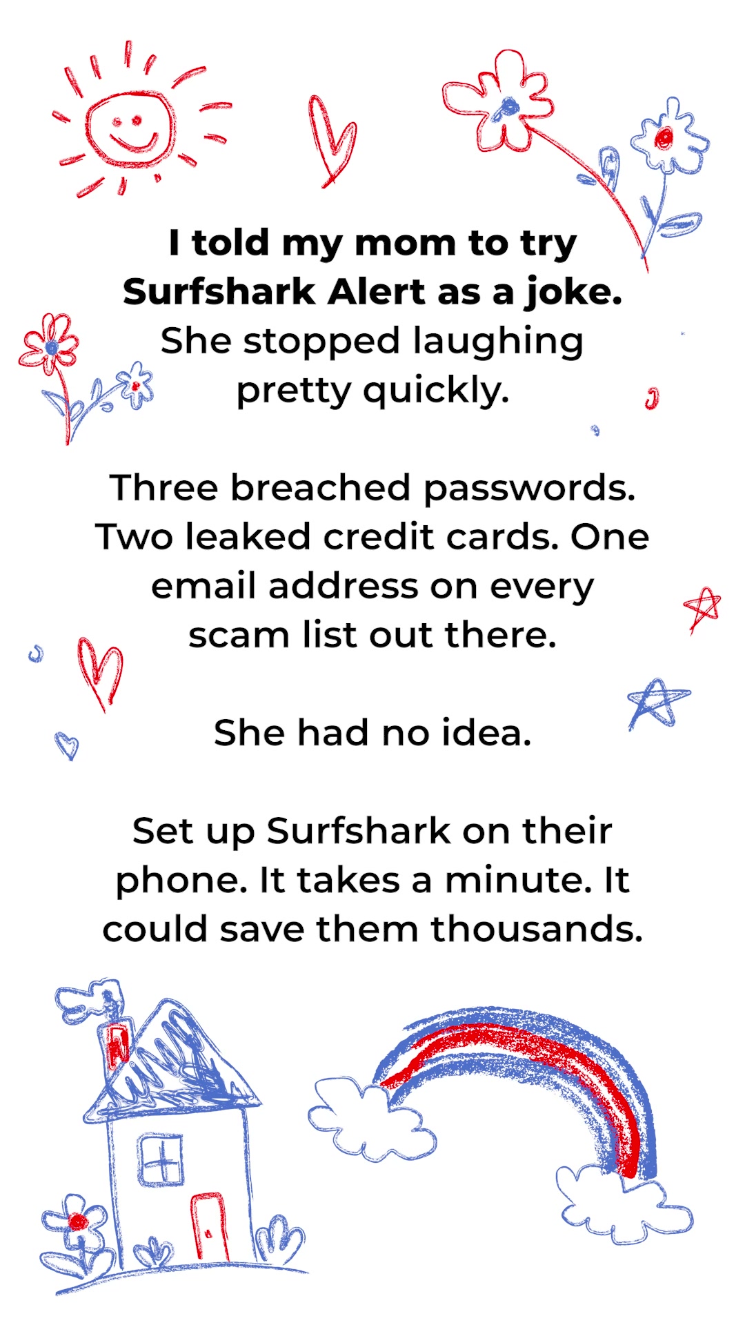 Surfshark Facebook ad: Try free data leak check