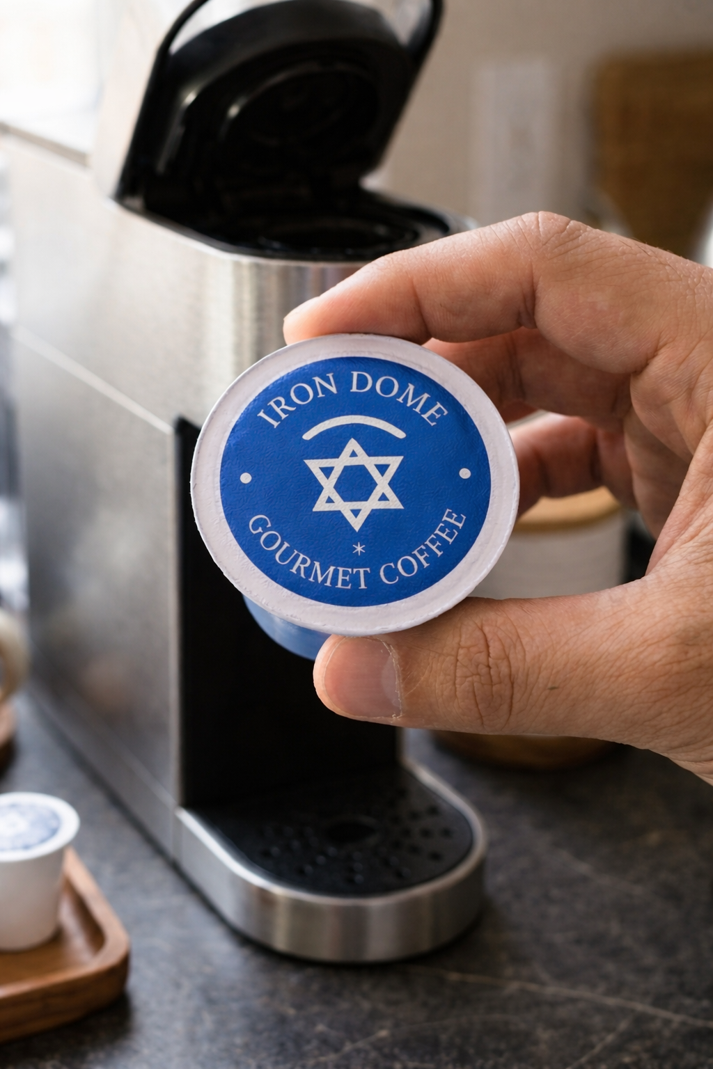 Iron Dome Coffee Facebook ad from Apr 29, 2026