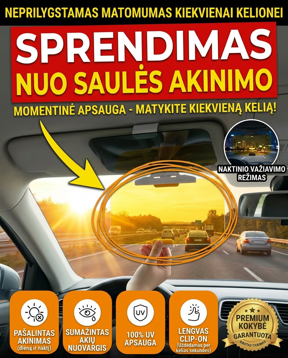 Hanksome.lt Facebook ad: Vairuokite be stipraus saulės akinimo