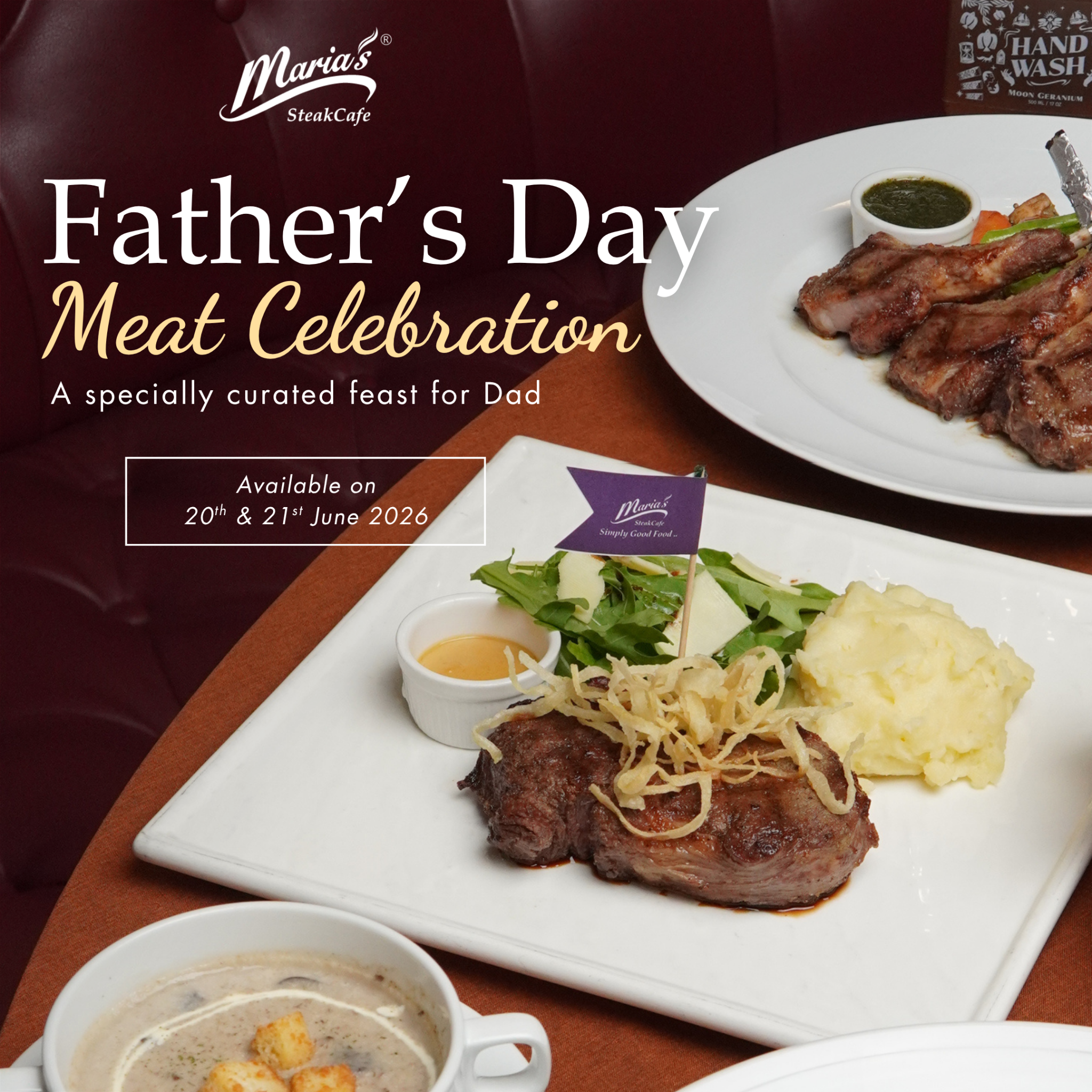 Maria's Steakcafe Facebook ad: Steak your claim this Fatherโs Day!