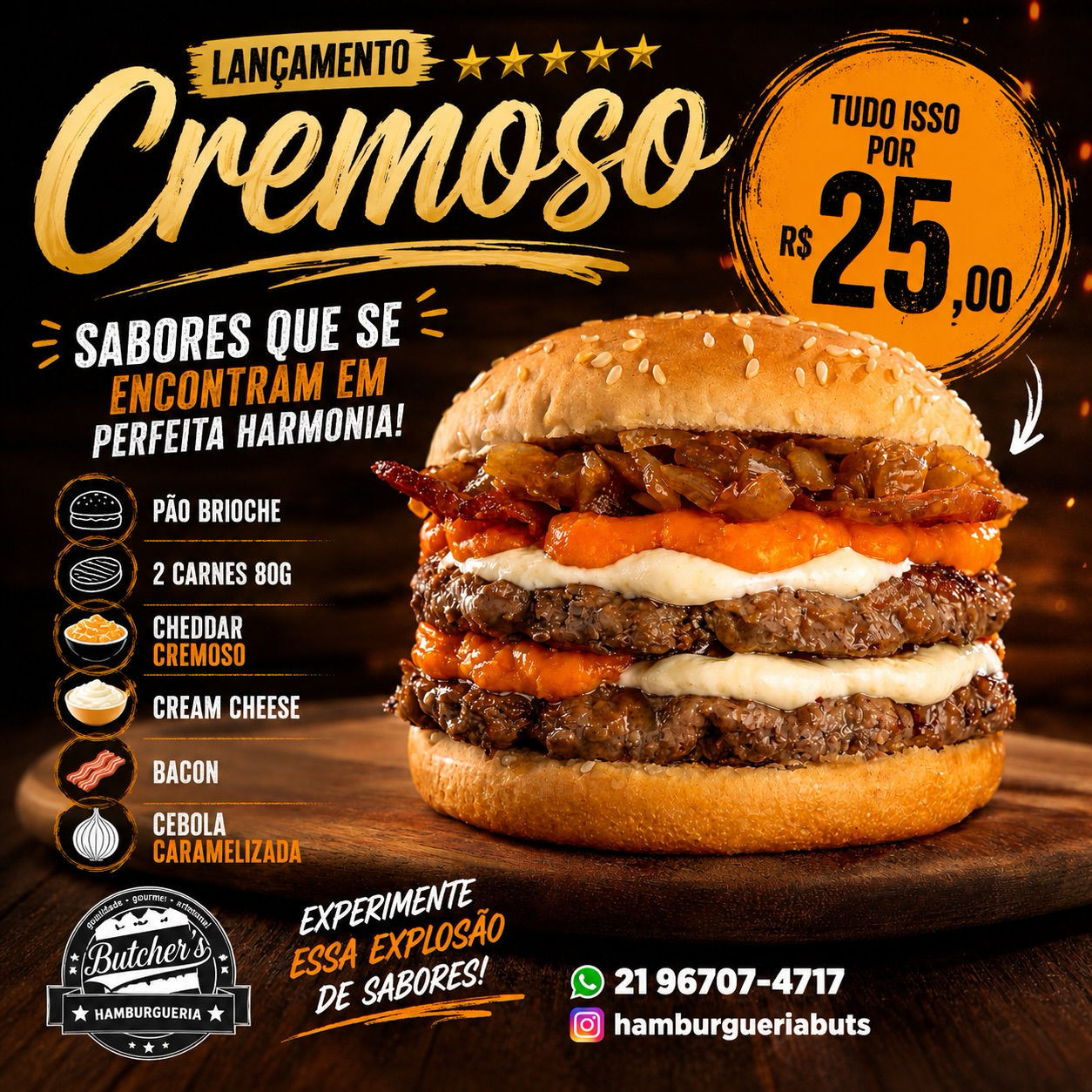 Butchers Facebook ad: Conversar no Messenger