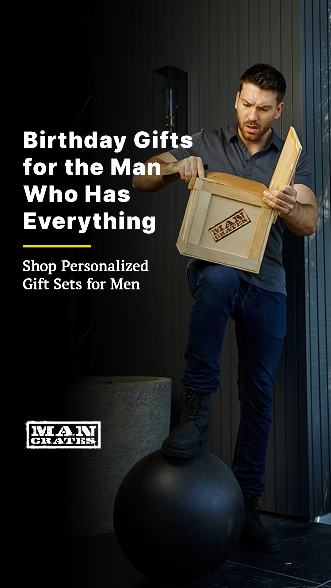 Man Crates Facebook ad: Don't forget his birthday