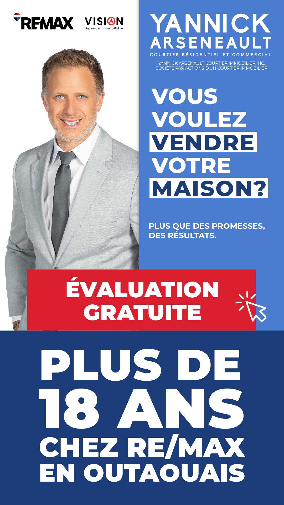 Yannick Arseneault Re/max Courtier immobilier inc. Facebook ad from May 20, 2026
