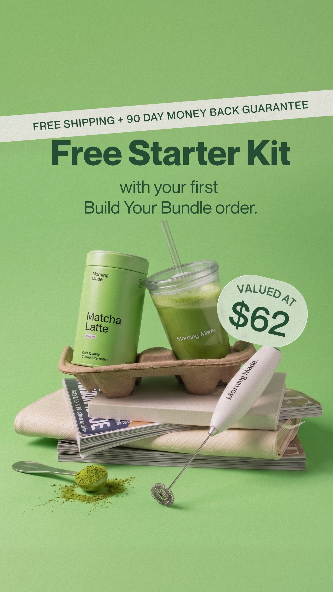 Morning Made Facebook ad: FREE Matcha Starter Kit
