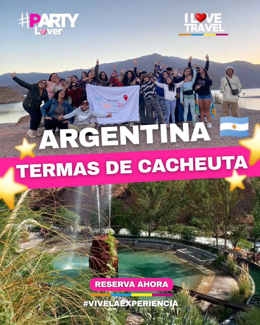 Turismo Party On The Bus Facebook ad: 𝗩𝗶𝗮𝗷𝗮 𝗔𝗿𝗴𝗲𝗻𝘁𝗶𝗺𝗮 + 𝐓𝐞𝐫𝐦𝐚𝐬 𝐝𝐞…