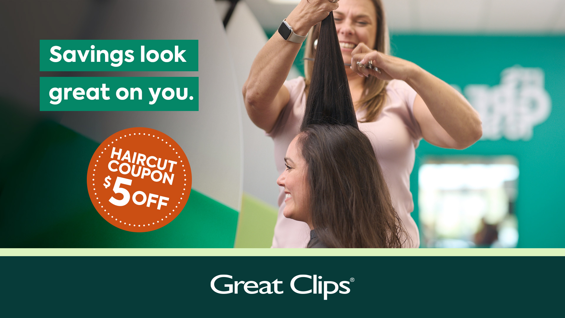 Great Clips Facebook ad: $5 Off Haircut