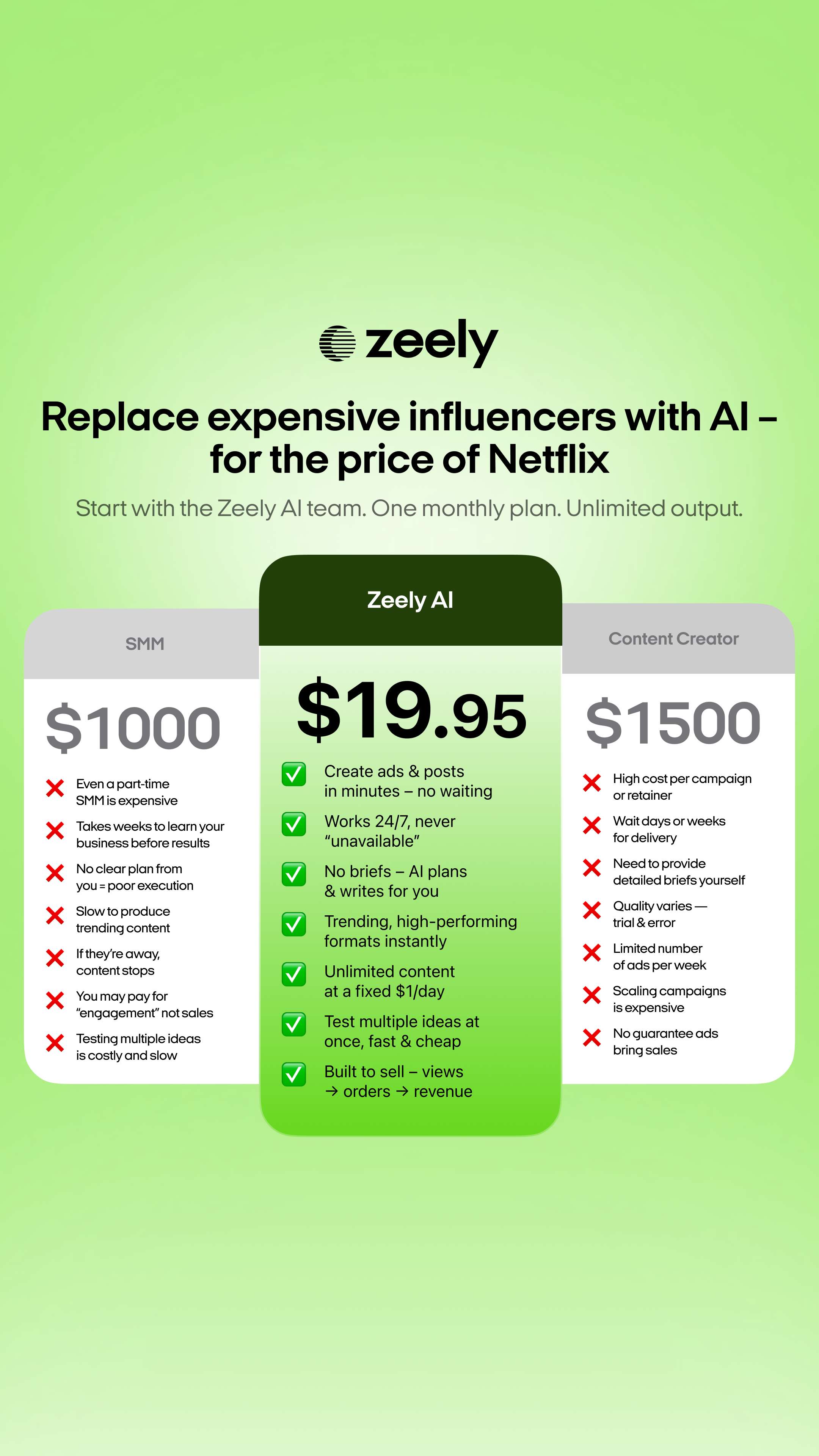 Zeely Facebook ad
