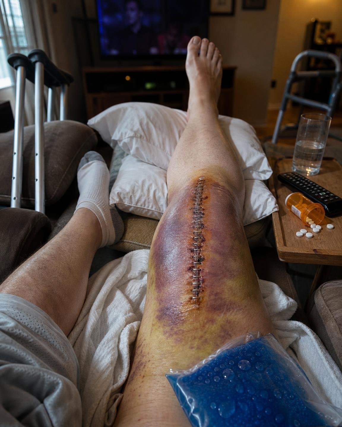 Linda Baker Facebook ad: 12 years of bone-on-bone knee pain gone in 2 days?