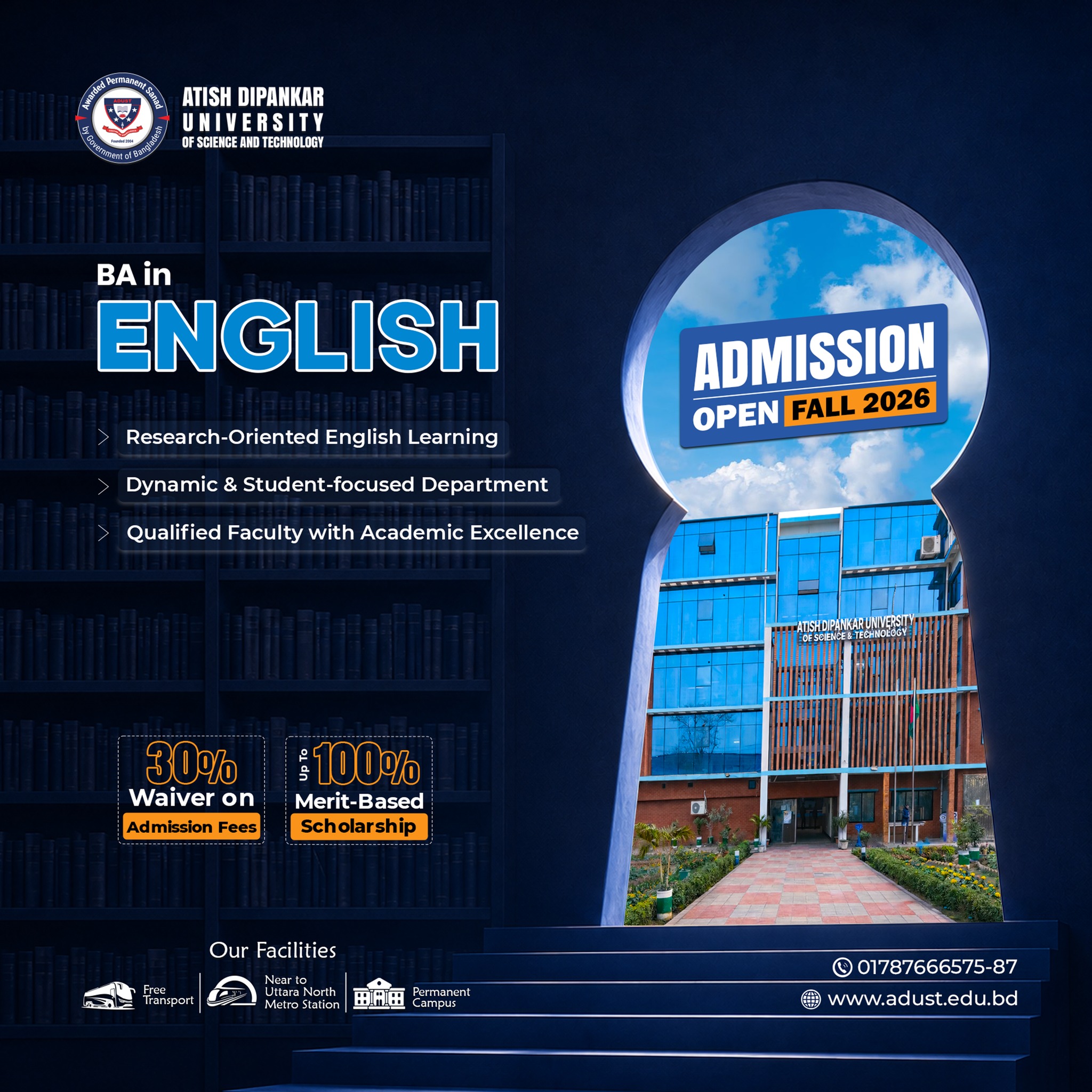 Atish Dipankar University of Science & Technology-ADUST Facebook ad