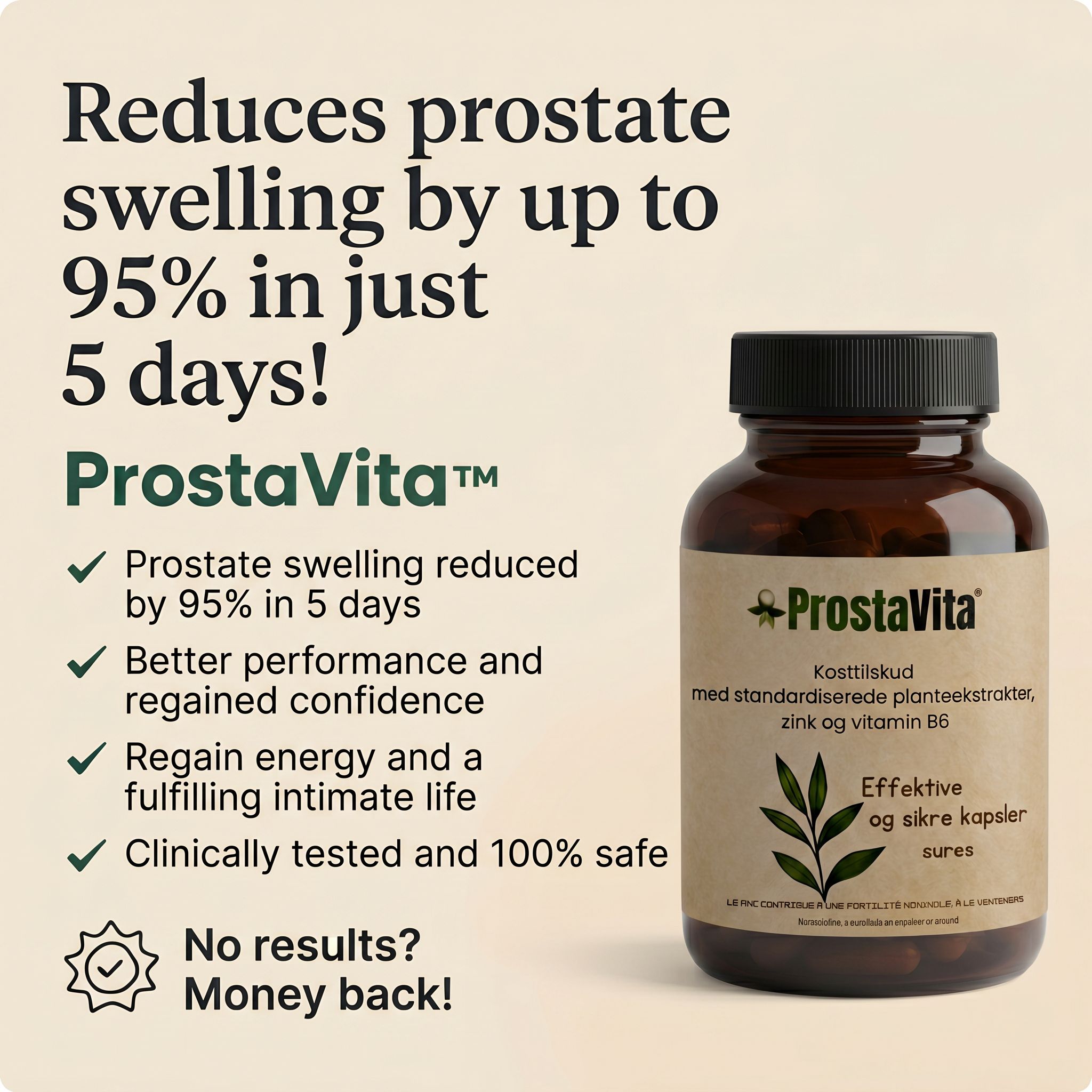Vital Living Australia Facebook ad: Reduces Prostate Swelling by 95% in Just 5 Days!