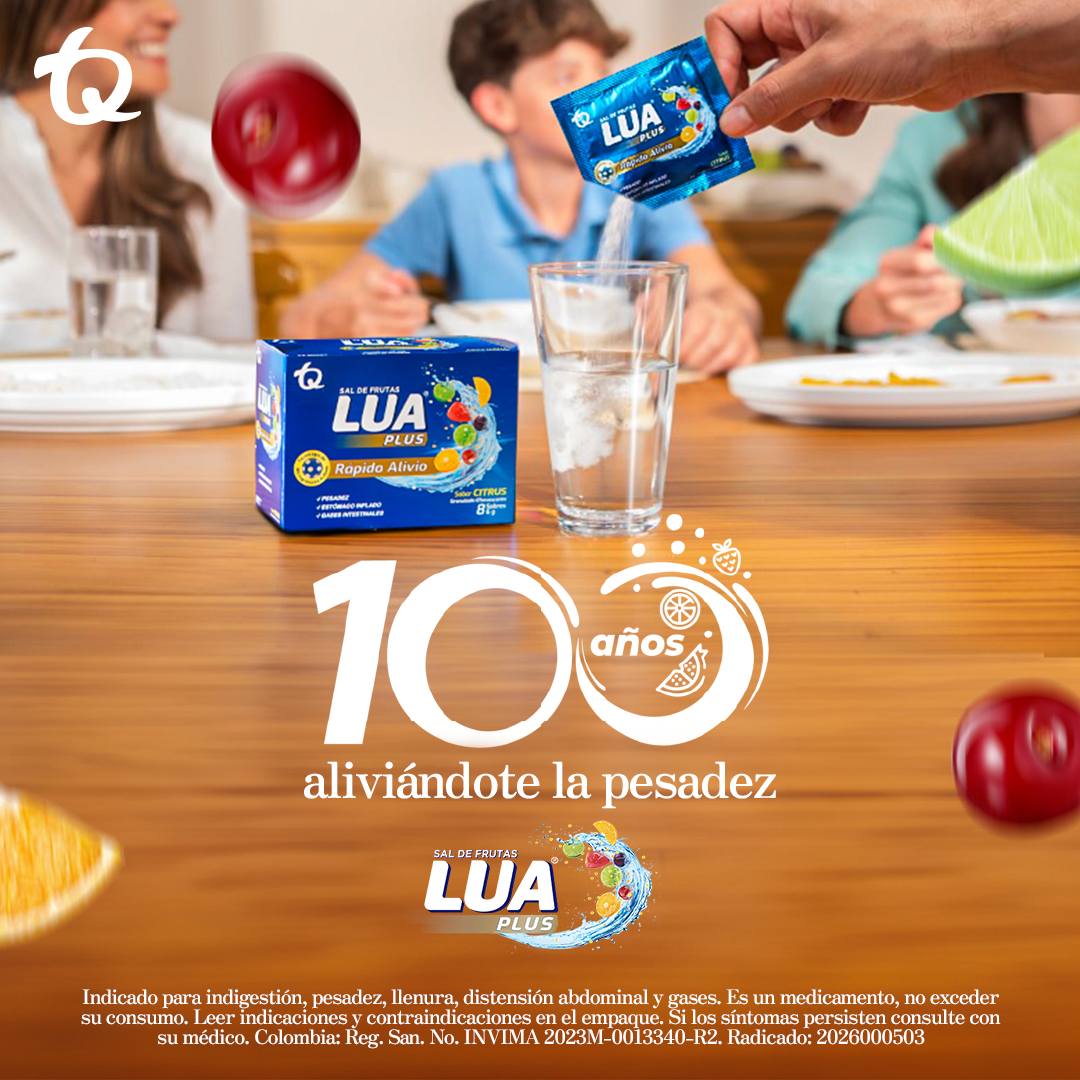 Sal de Frutas LUA Facebook ad: Más de 100 años aliviando los malestares estomacales…
