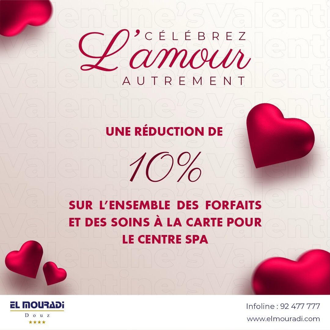 El Mouradi Hotels (Page Officielle) Facebook ad: Célébrez l’amour autrement avec El Mouradi Tozeur et…