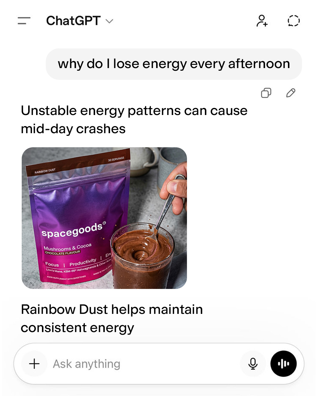 Spacegoods Facebook ad