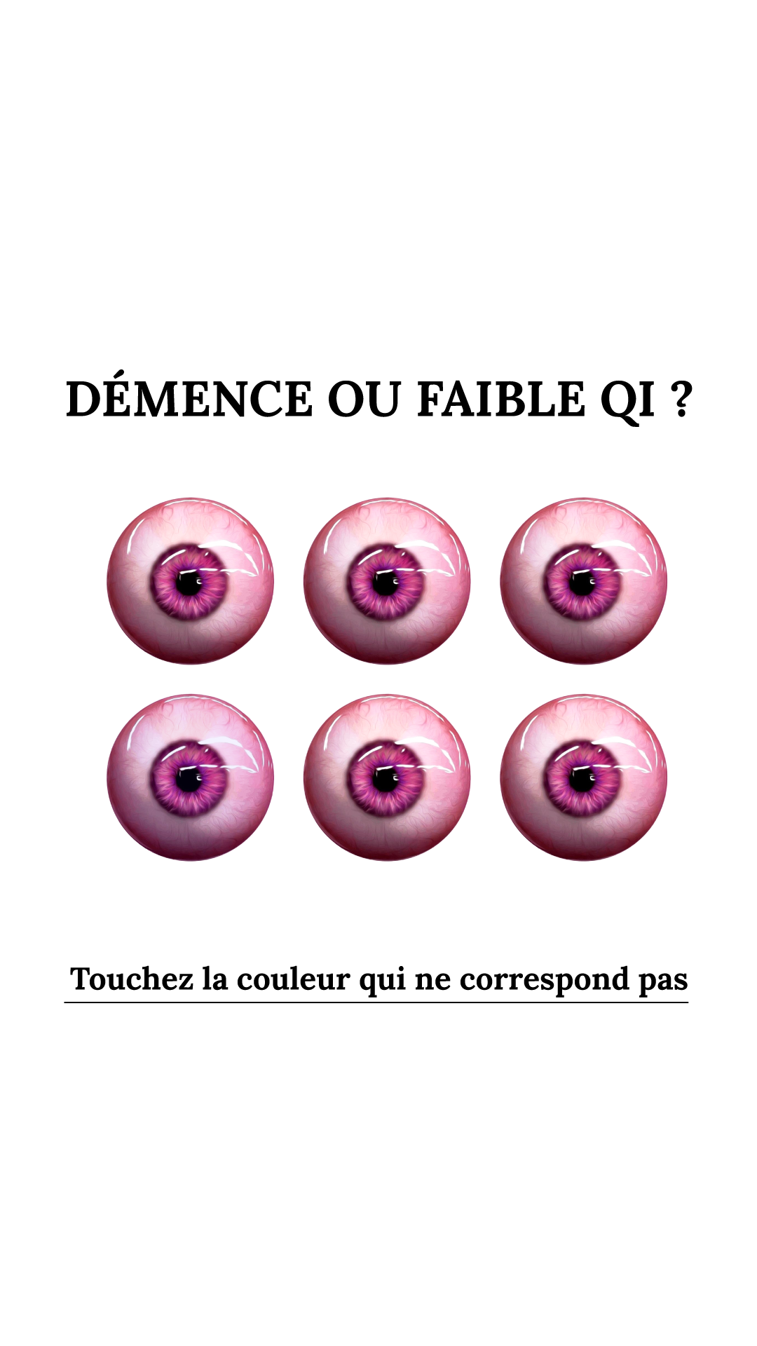 International IQ test Facebook ad