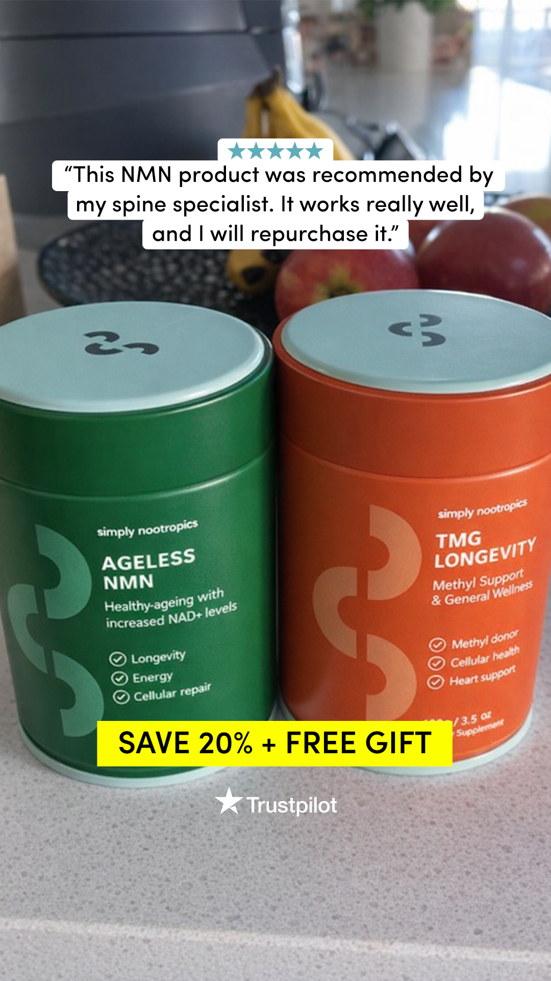 Simply Nootropics Facebook ad