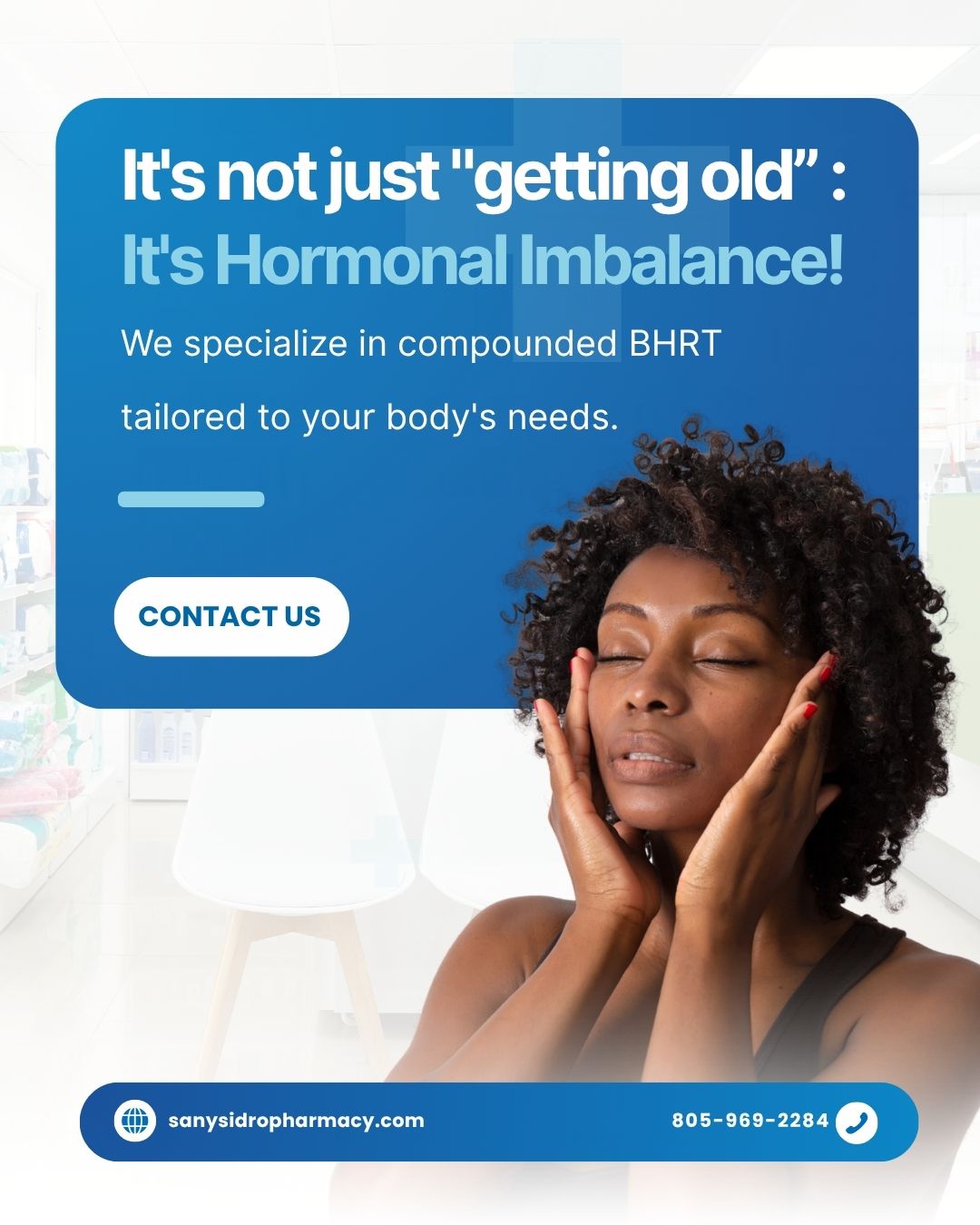 San Ysidro Pharmacy Santa Barbara Facebook ad: Take Control of Your Hormonal Health