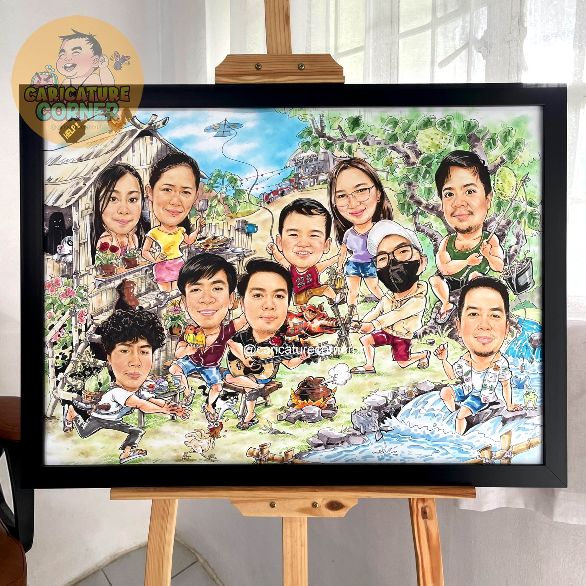 Caricature Corner Facebook ad: ๐๐๐ซ๐ฌ๐จ๐ง๐๐ฅ๐ข๐ณ๐๐ ๐๐๐๐-๐๐๐๐๐โฆ
