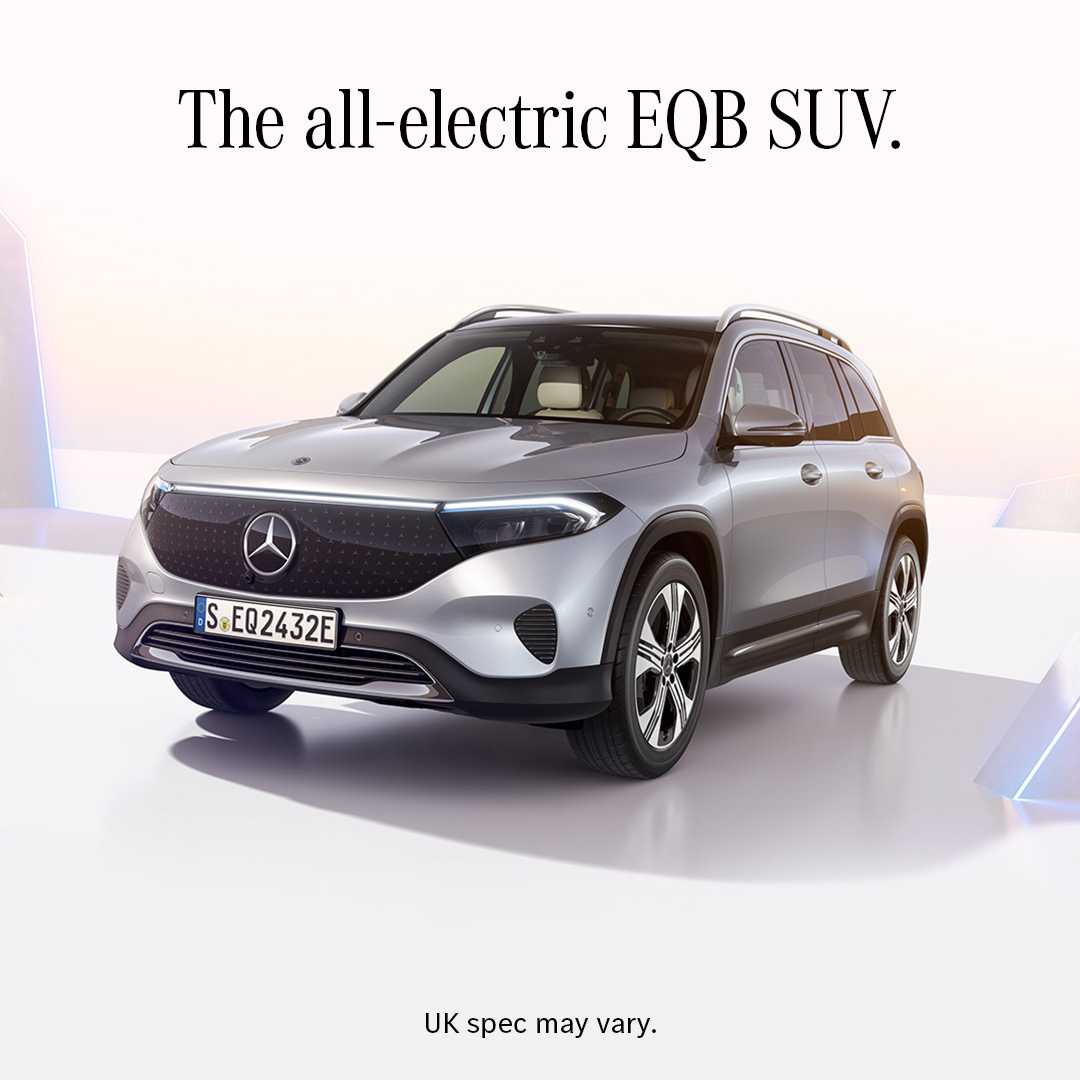 Mercedes-Benz Cars UK Facebook ad: Discover the all-electric EQB SUV, the stylish compact…