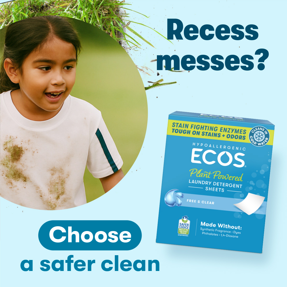 Earth Friendly Products Facebook ad: For the Cleaner Good