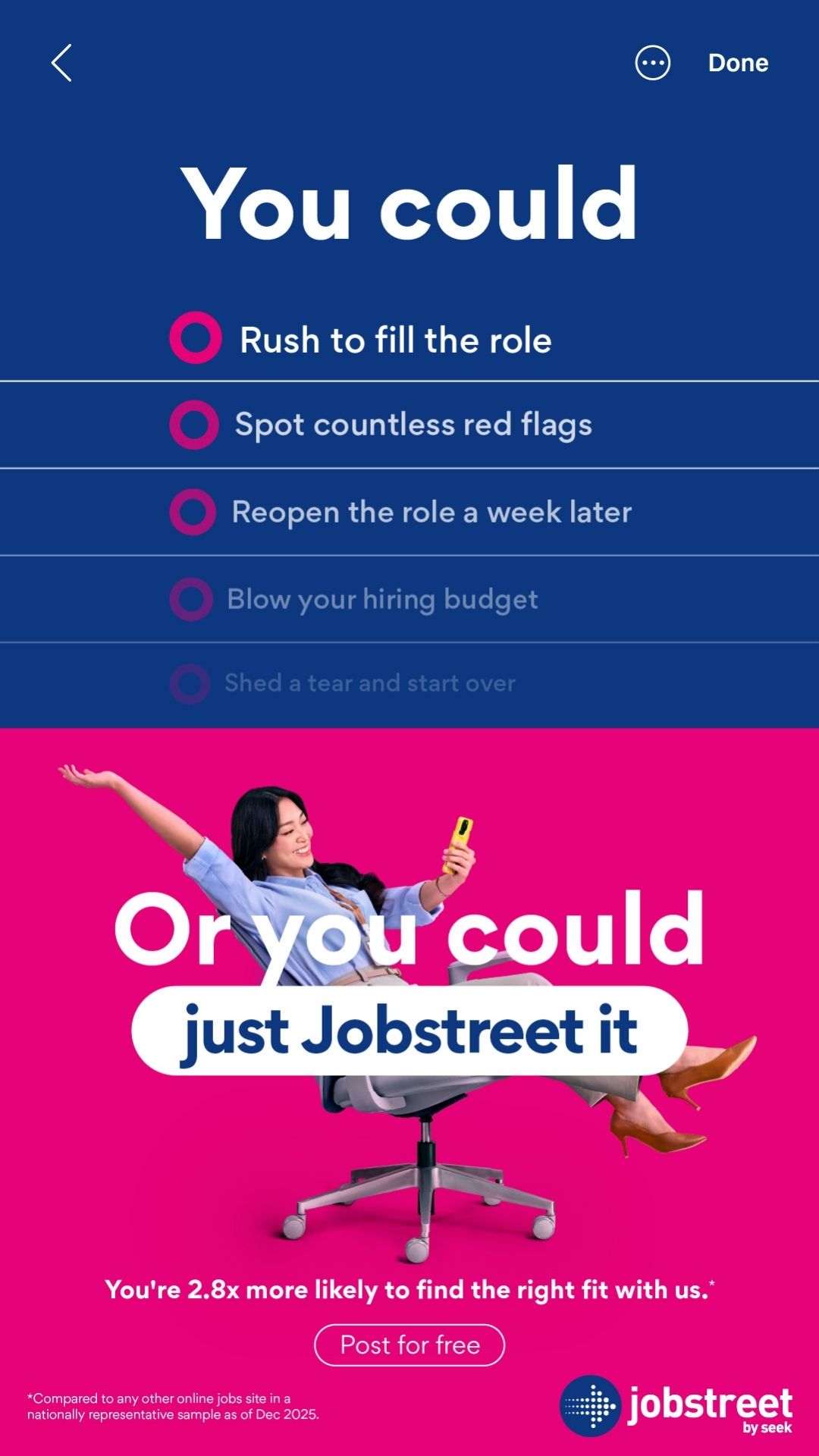 Jobstreet Malaysia Facebook ad